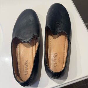 Black Minimalist Flats Slip-On Shoes